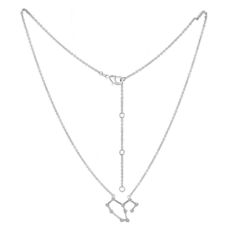 Leo Zodiac Star Constellation with Cubic Zirconia Necklace
