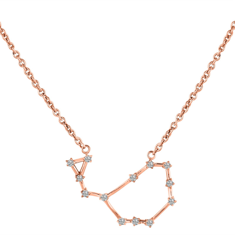 Sagittarius Zodiac Star Constellation with Cubic Zirconia Necklace CUZ-RDN-127.