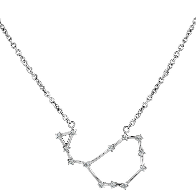 Sagittarius Zodiac Star Constellation with Cubic Zirconia Necklace CUZ-RDN-127.