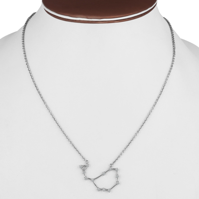 Sagittarius Zodiac Star Constellation with Cubic Zirconia Necklace CUZ-RDN-127.