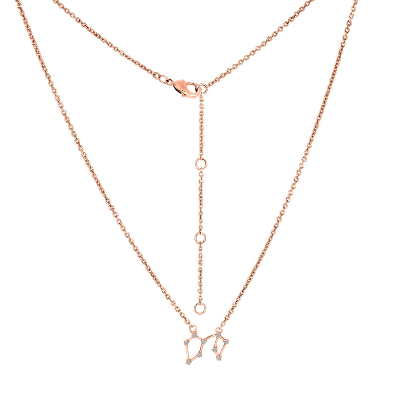 Virgo Zodiac Star Constellation with Cubic Zirconia Necklace CUZ-RDN-129.