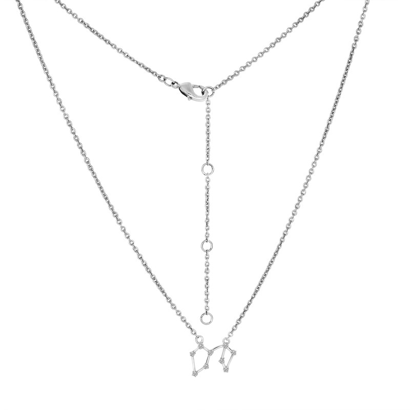 Virgo Zodiac Star Constellation with Cubic Zirconia Necklace