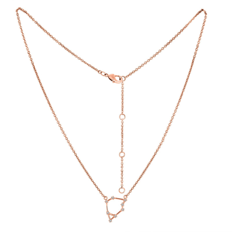 Capricorn Zodiac Star Constellation with Cubic Zirconia Necklace CUZ-RDN-131.