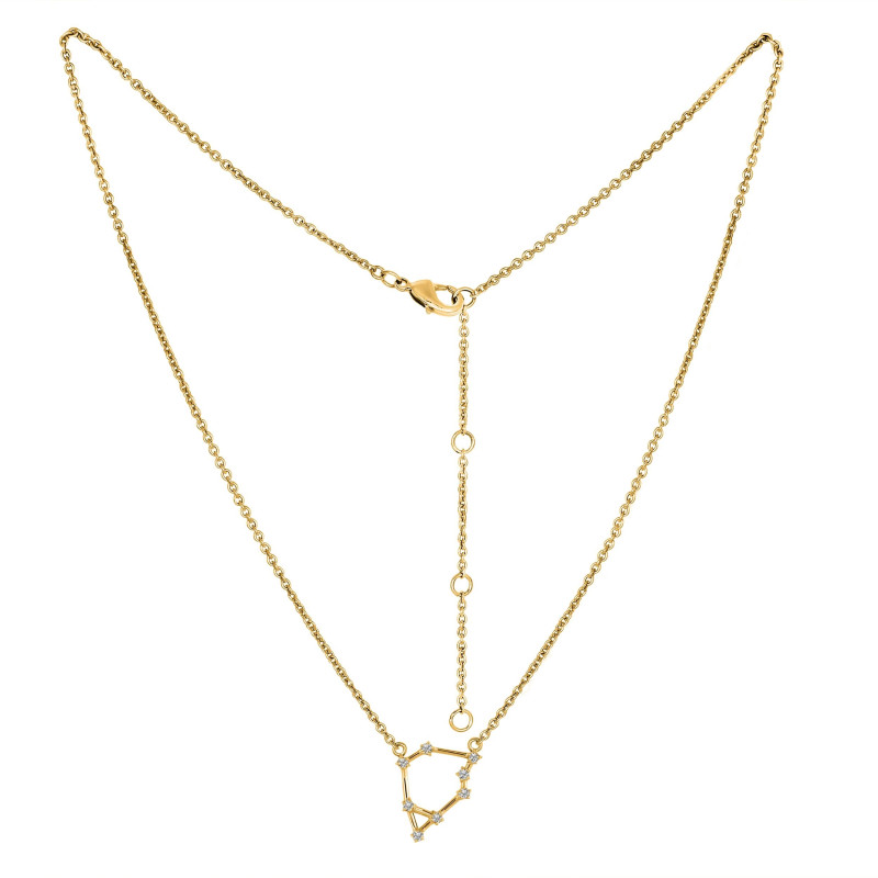 Capricorn Zodiac Star Constellation with Cubic Zirconia Necklace CUZ-RDN-131.