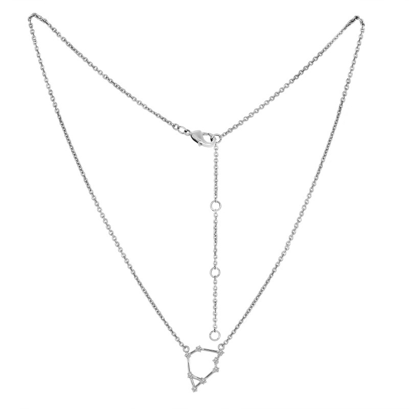 Capricorn Zodiac Star Constellation with Cubic Zirconia Necklace