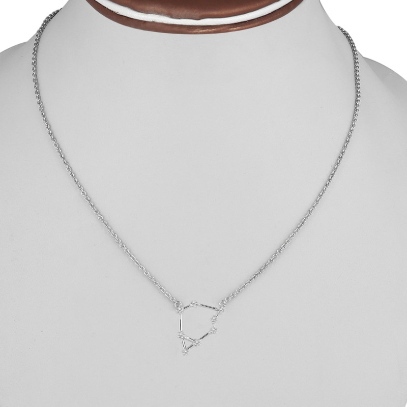 Capricorn Zodiac Star Constellation with Cubic Zirconia Necklace CUZ-RDN-131.
