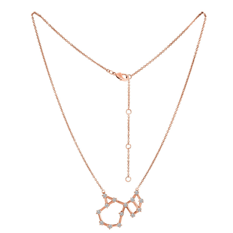 Scorpio Zodiac Star Constellation with Cubic Zirconia Necklace CUZ-RDN-132.