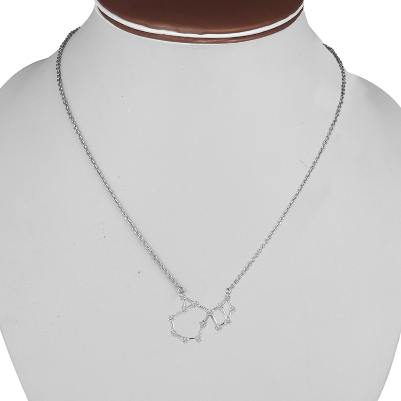 Scorpio Zodiac Star Constellation with Cubic Zirconia Necklace CUZ-RDN-132.