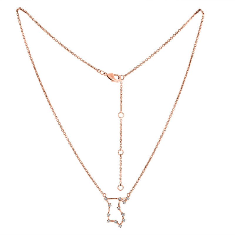 Libra Zodiac Star Constellation with Cubic Zirconia Necklace CUZ-RDN-133.