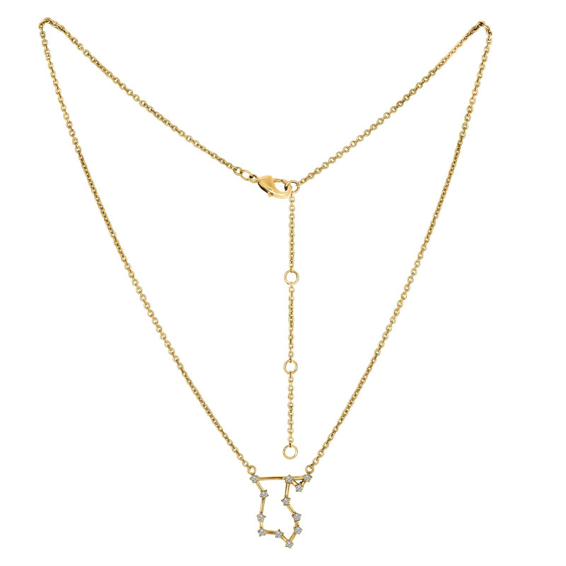 Libra Zodiac Star Constellation with Cubic Zirconia Necklace CUZ-RDN-133.