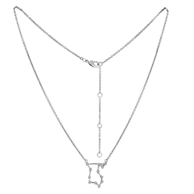 Libra Zodiac Star Constellation with Cubic Zirconia Necklace