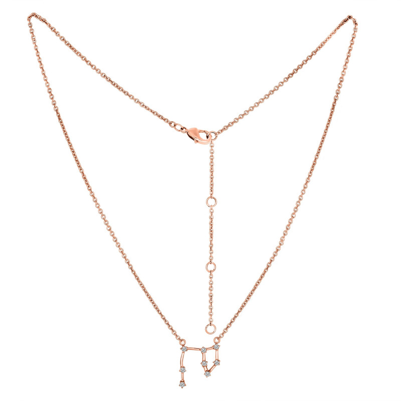 Aries Zodiac Star Constellation with Cubic Zirconia Necklace CUZ-RDN-134.