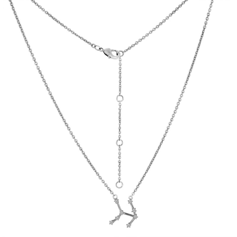 Taurus Zodiac Star Constellation with Cubic Zirconia Necklace