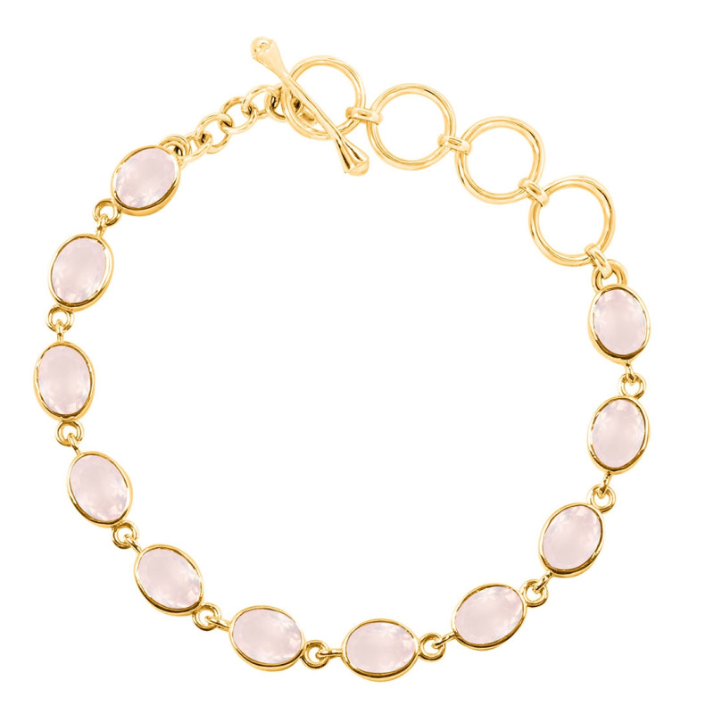 Rose Quartz Bracelet RSQ-RDB-114-CUT.