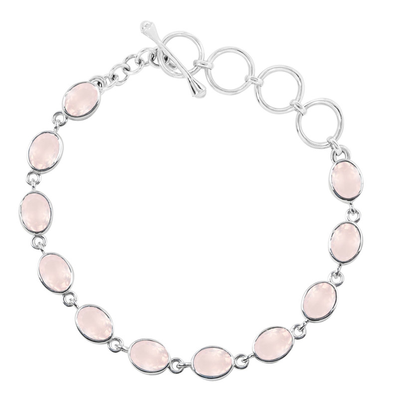 Rose Quartz Bracelet RSQ-RDB-114-CUT.