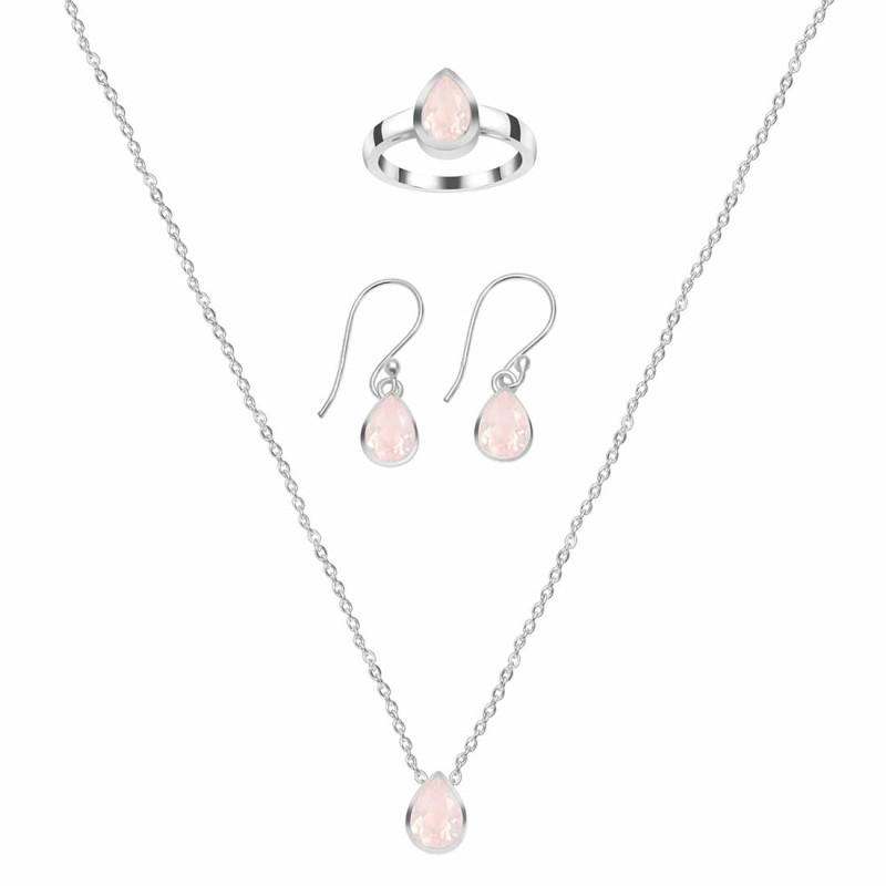  Rose Quartz Jewelry Set