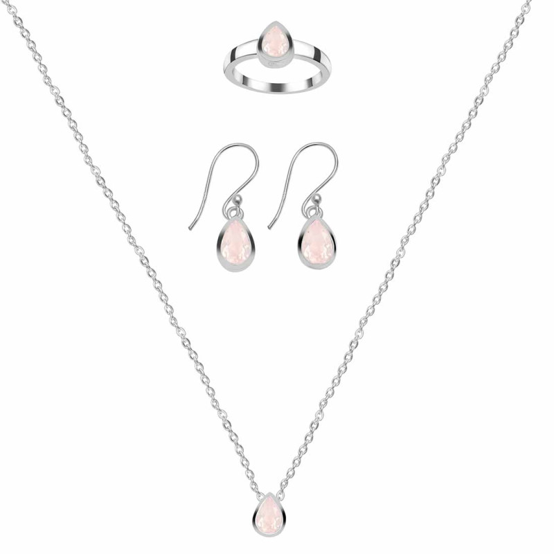  Rose Quartz Jewelry Set