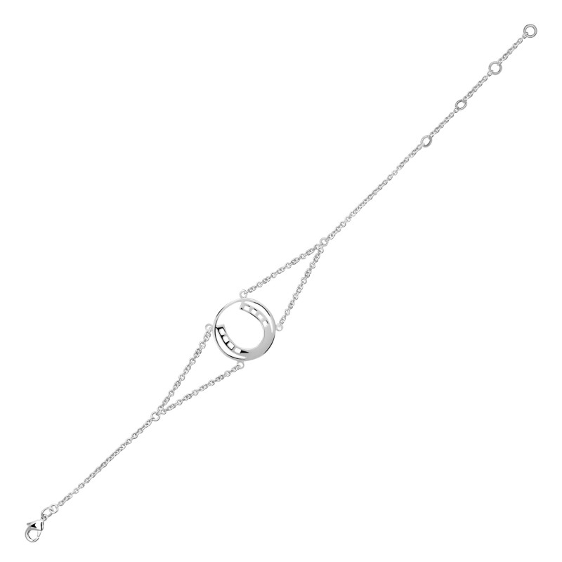 Horse Shoe Plain Silver Bracelet