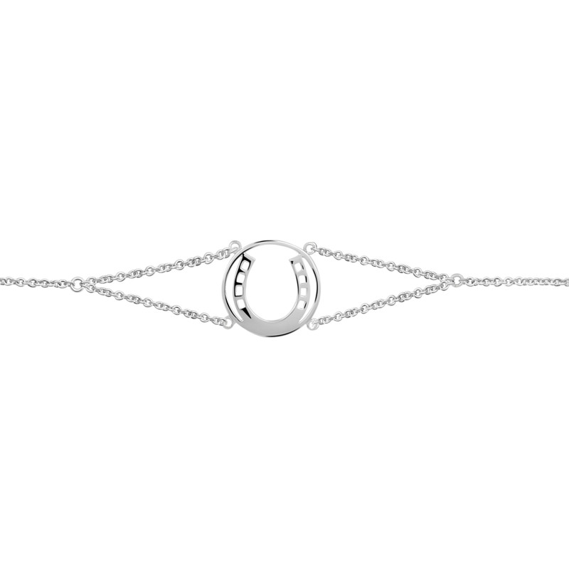 Horse Shoe Plain Silver Bracelet PS-RDB-1.