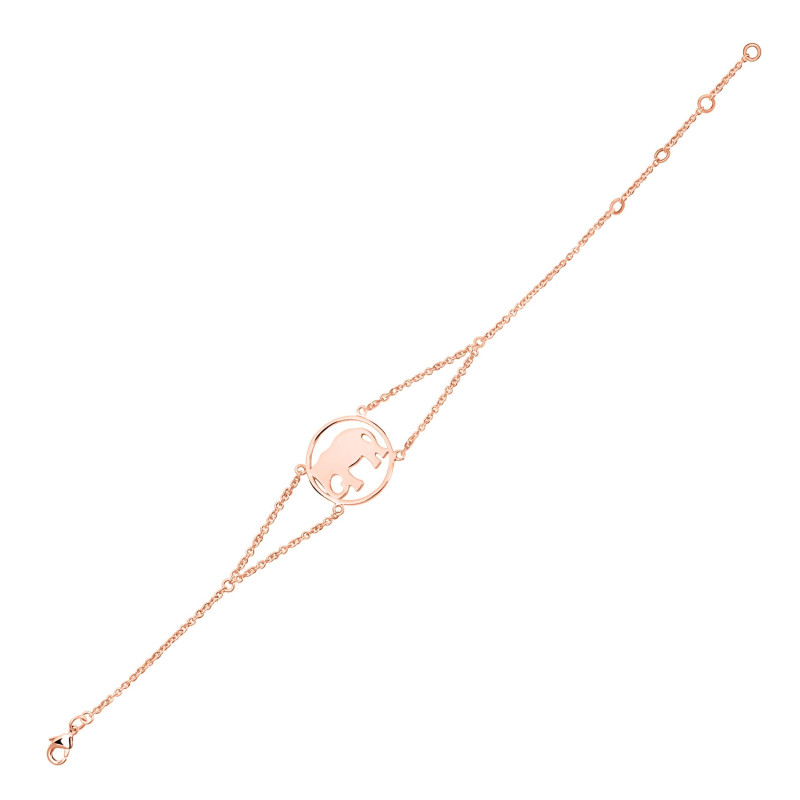 Elephant Plain Silver Bracelet PS-RDB-2.