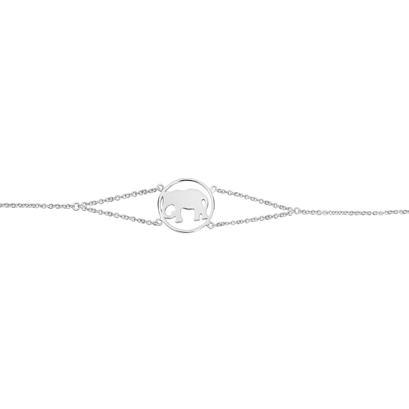 Elephant Plain Silver Bracelet PS-RDB-2.
