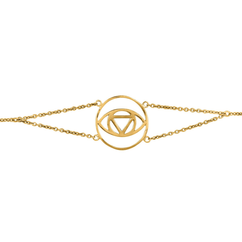 Brow Chakra Plain Silver Bracelet PS-RDB-3.