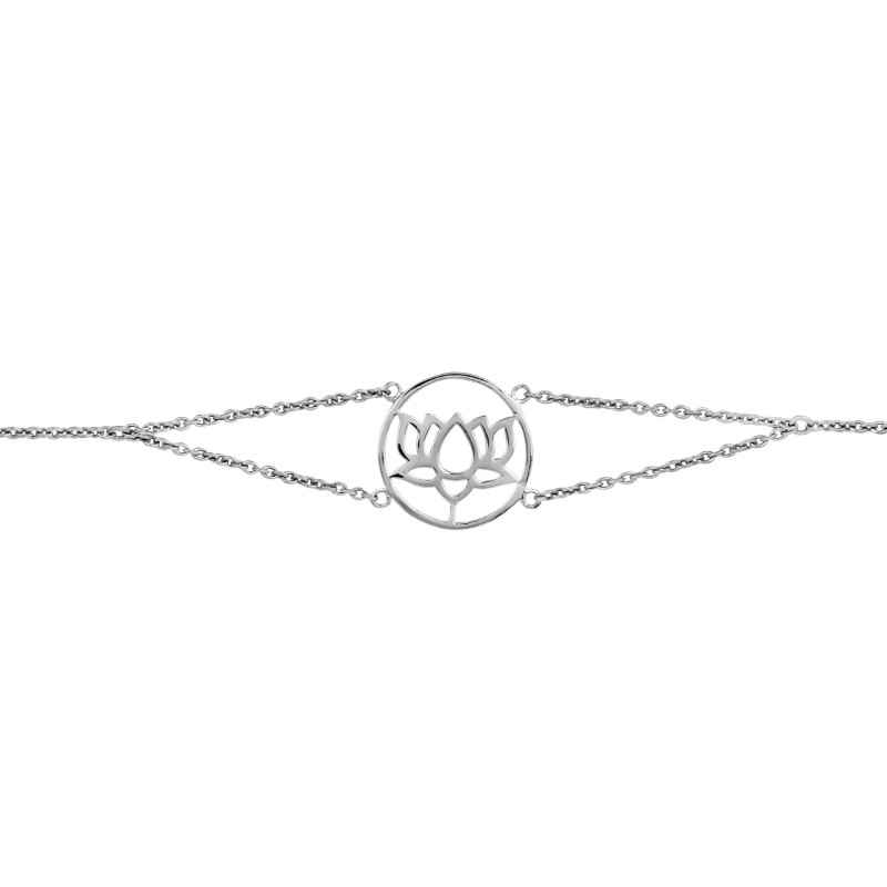 Lotus Plain Silver Bracelet PS-RDB-4.