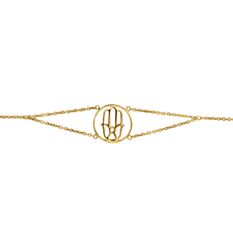 Hamsa Hand Plain Silver Bracelet PS-RDB-5.