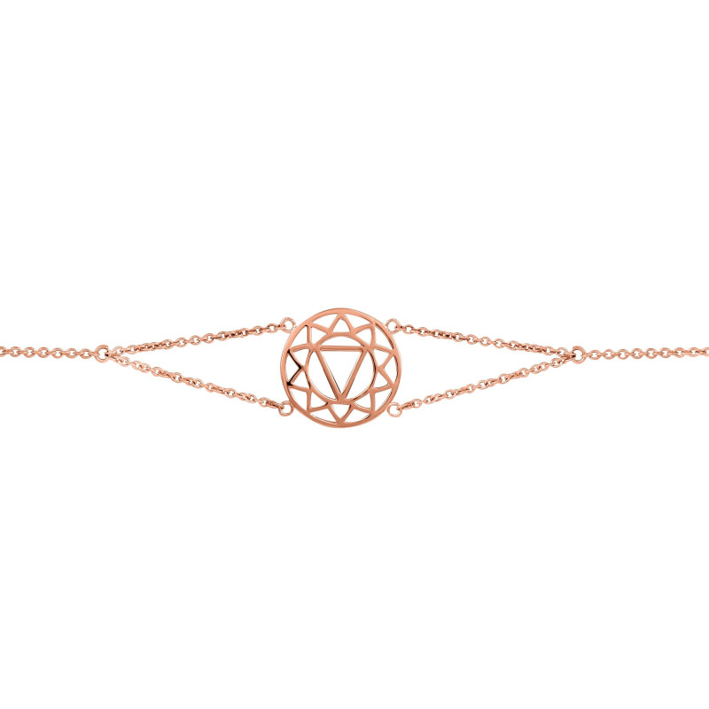 Solar Plexus Chakra Plain Silver Bracelet PS-RDB-6.