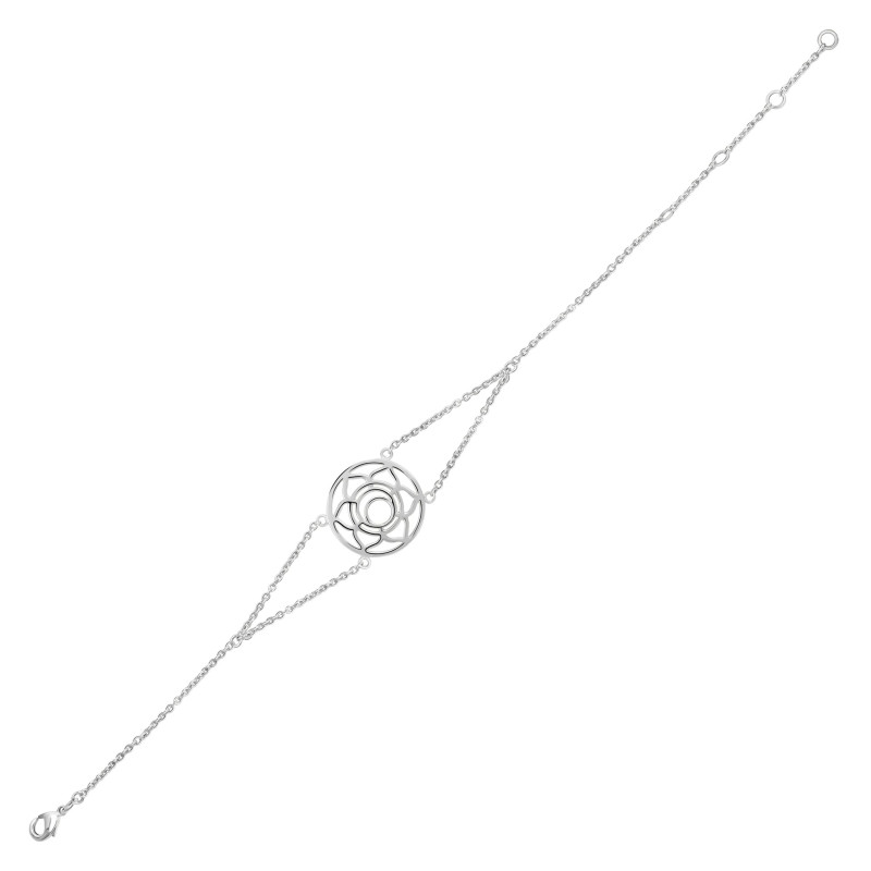 Sacral Chakra Plain Silver Bracelet