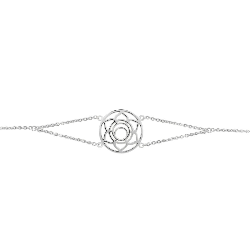 Sacral Chakra Plain Silver Bracelet PS-RDB-7.