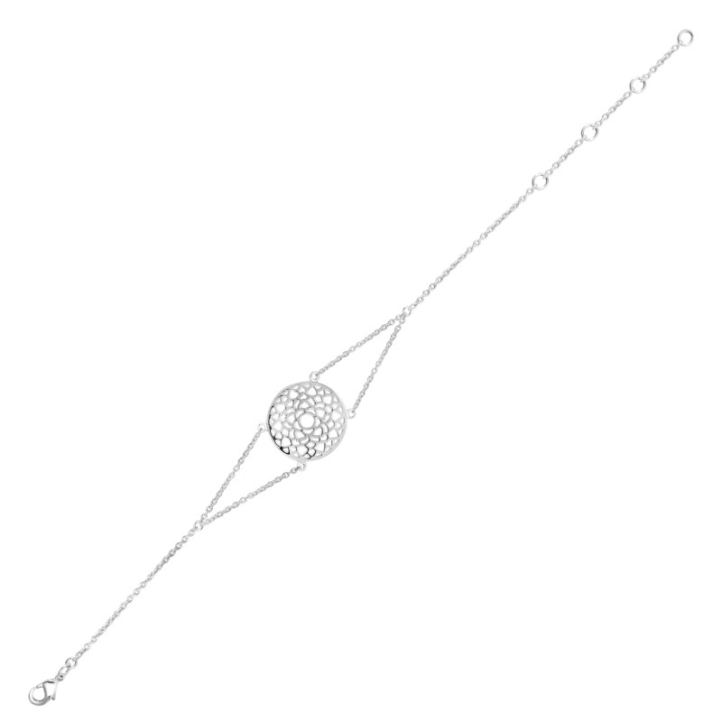 Crown Chakra Plain Silver Bracelet