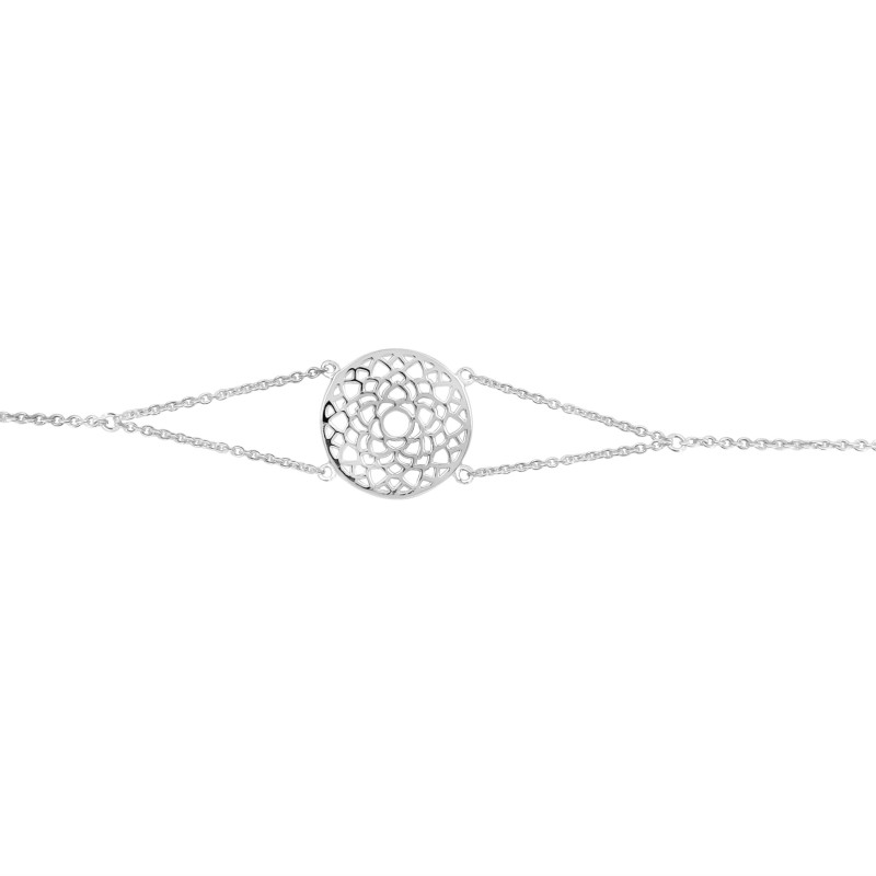 Crown Chakra Plain Silver Bracelet PS-RDB-9.