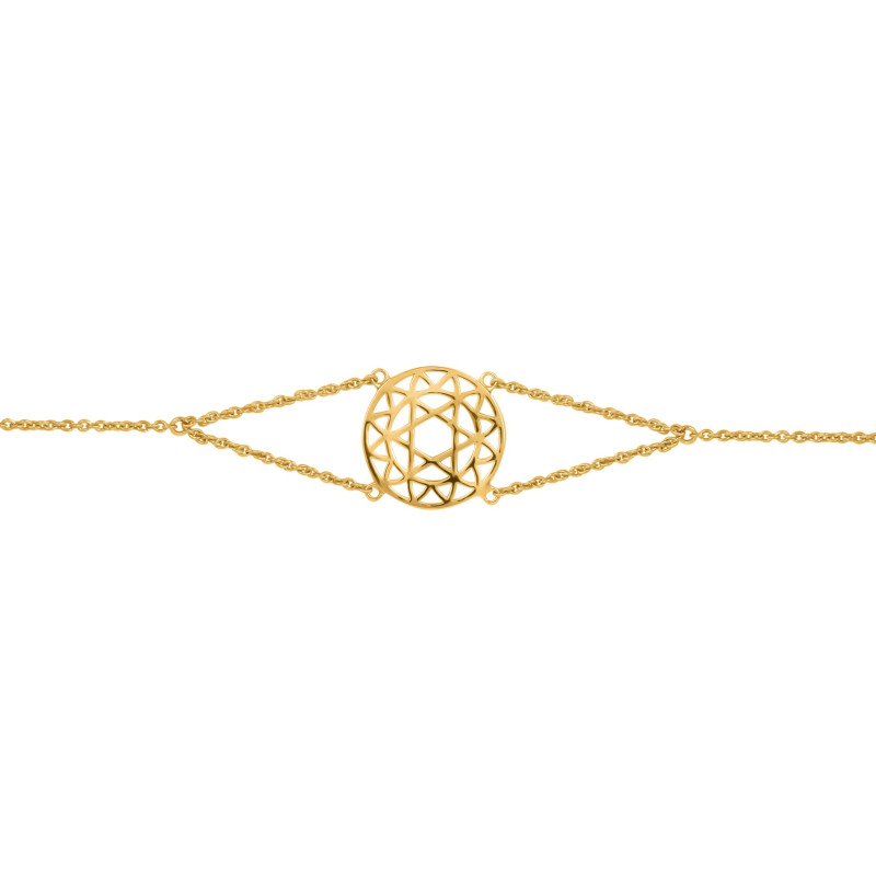 Heart Chakra Plain Silver Bracelet PS-RDB-11.