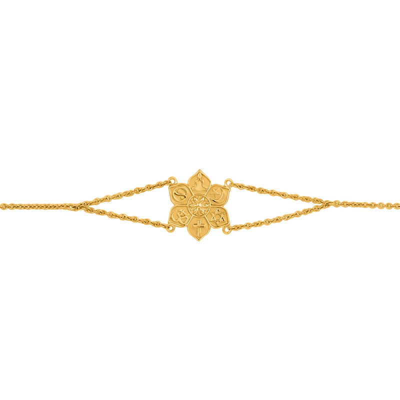 Unity Of Religions Plain Silver Bracelet PS-RDB-13.
