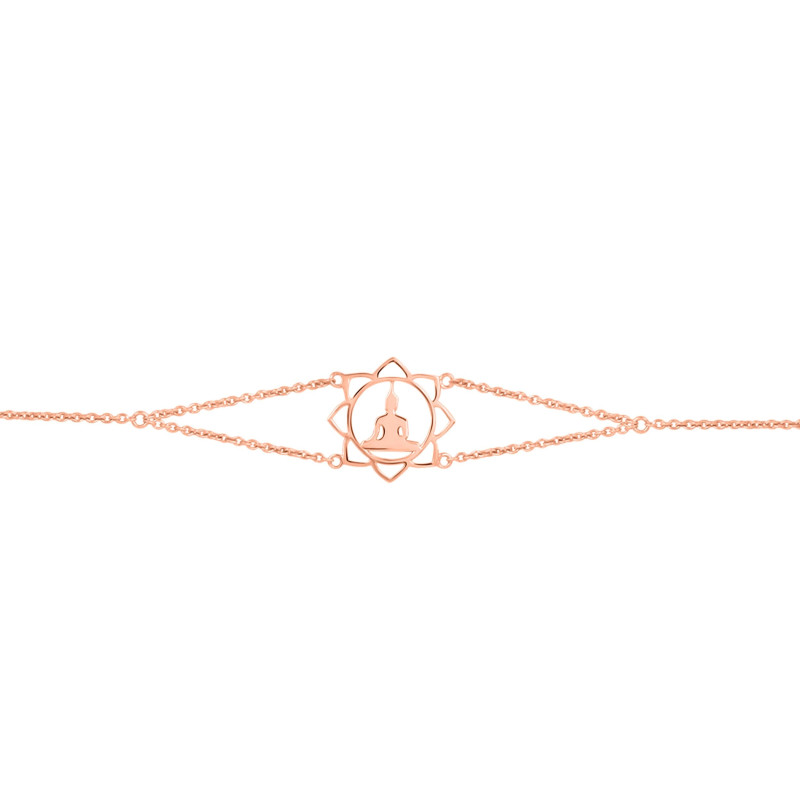 Human Body Chakra Plain Silver Bracelet PS-RDB-14.