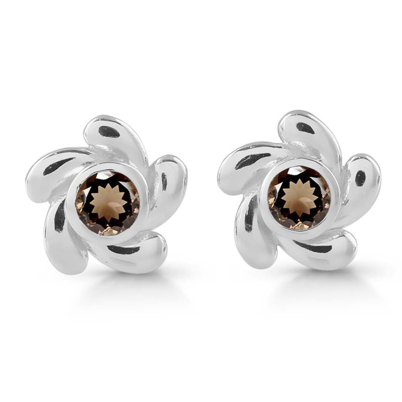 Smoky Stud Earring SMY-RDE-1.