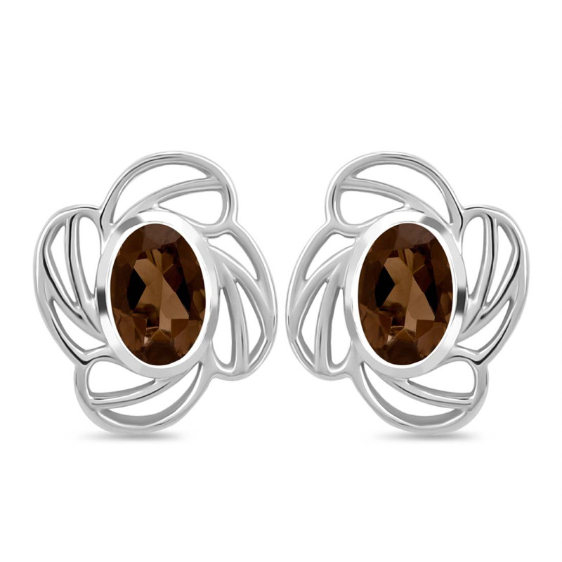 Smoky Stud Earring SMY-RDE-14.