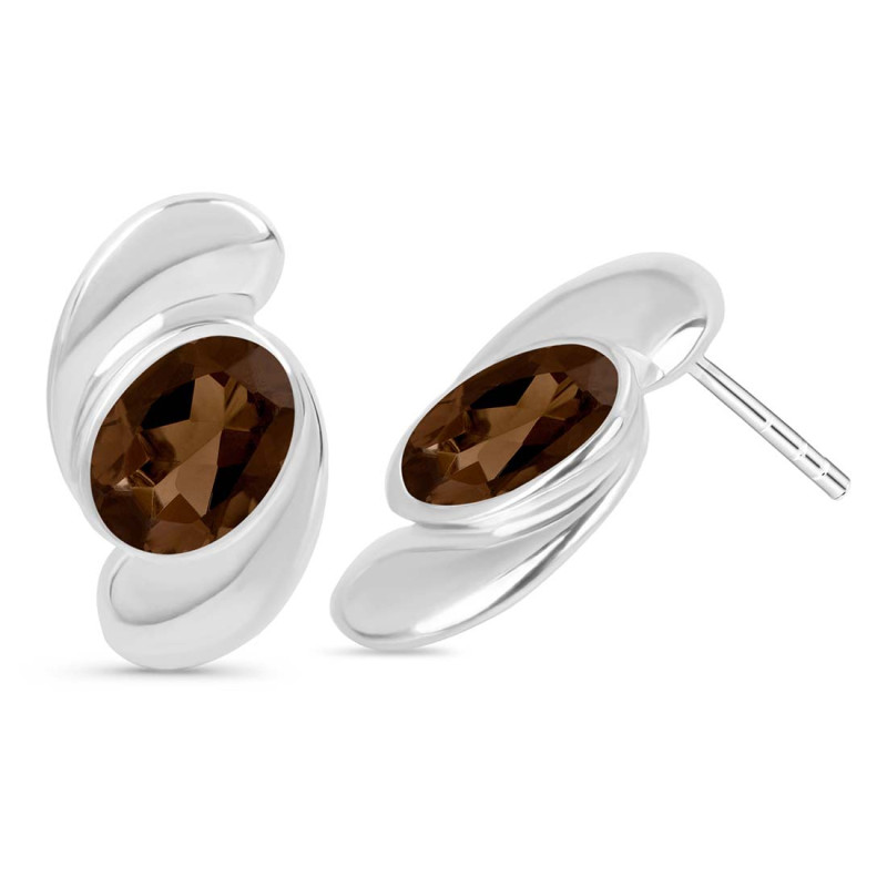Smoky Stud Earring