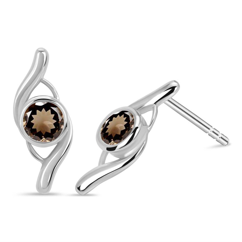 Smoky Stud Earring
