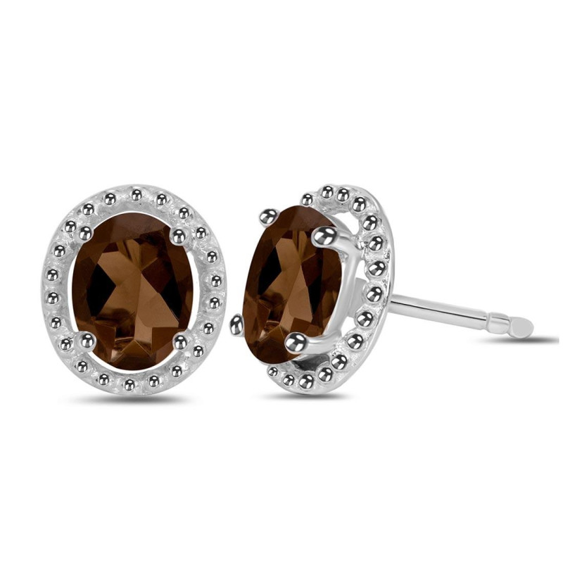 Smoky Stud Earring