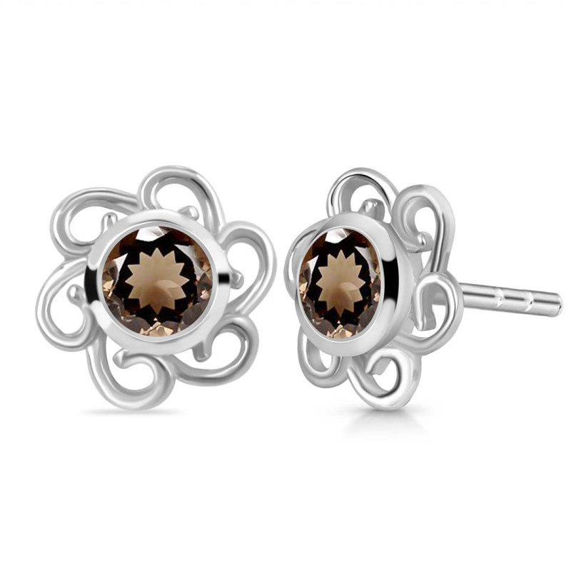 Smoky Stud Earring