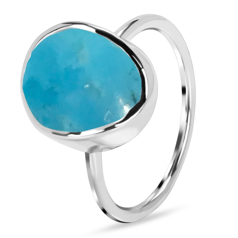 Turquoise Raw Crystal Ring