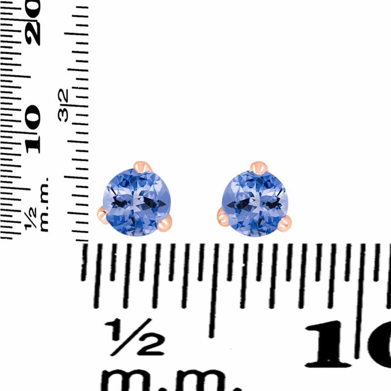 Tanzanite Stud Earring TZN-RDE-1565.