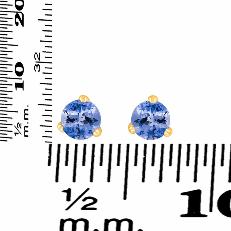 Tanzanite Stud Earring TZN-RDE-1565.
