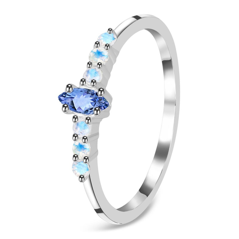 Tanzanite & Moonstone Ring