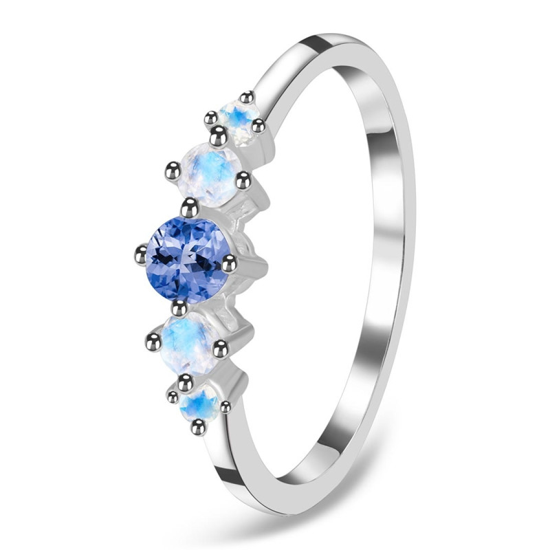 Tanzanite & Moonstone Ring