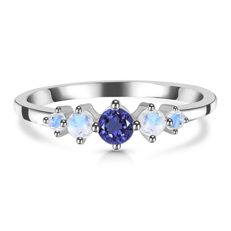 Tanzanite & Moonstone Ring TZN-RDR-2533-RBM.