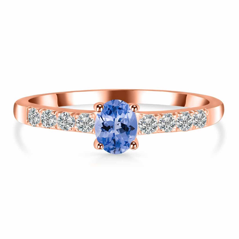 Tanzanite & White Topaz Ring TZN-RDR-2538.