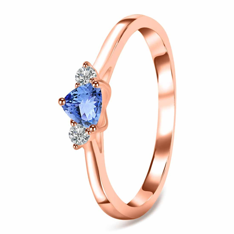 Tanzanite & White Topaz Ring TZN-RDR-2543-RBM.
